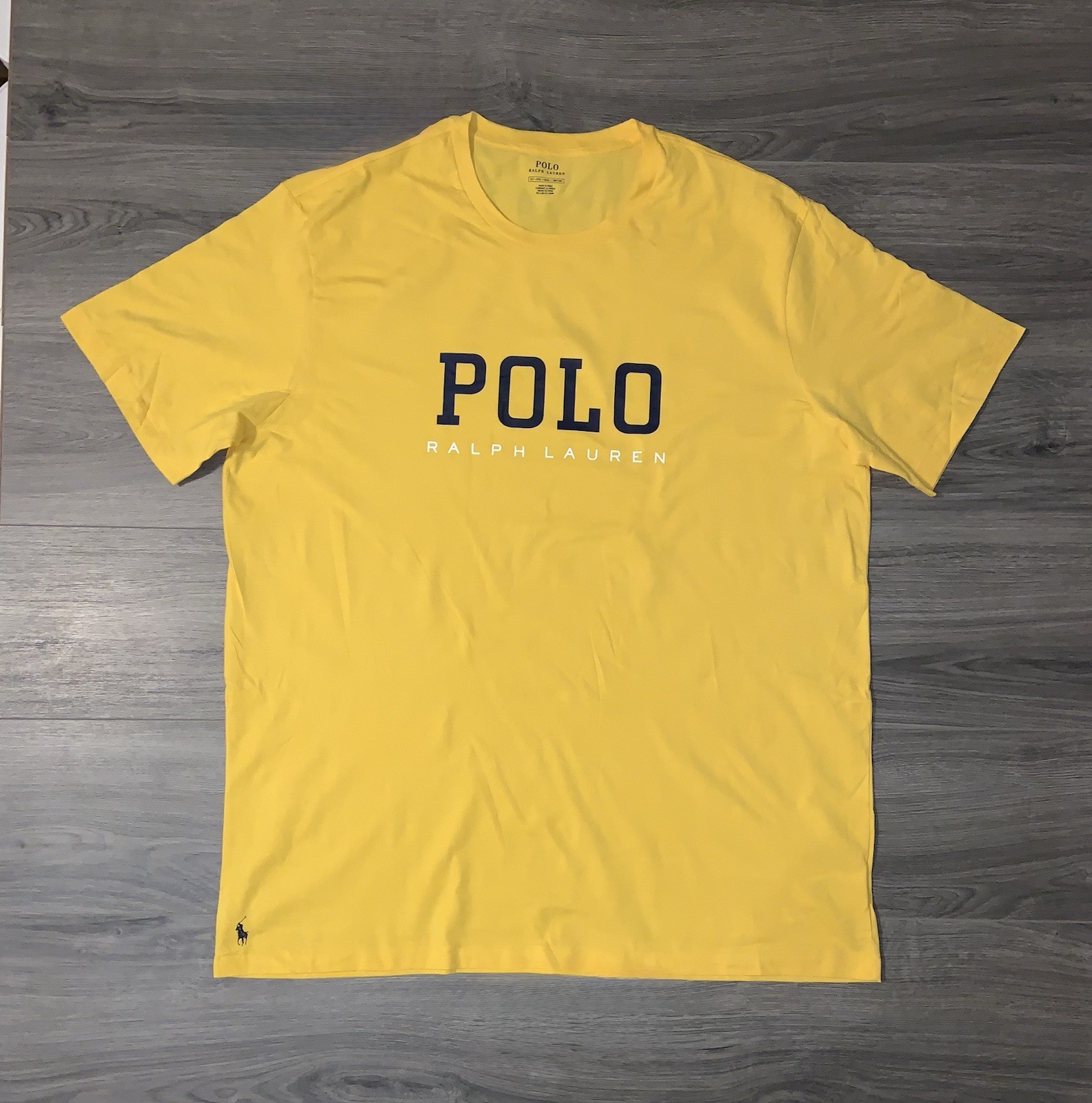 Polo Ralph Lauren Short Sleeve T-Shirt Cotton Yellow Big & Tall Men’s Size 3XLT gallery