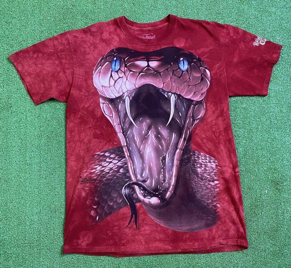 Vintage Rainforest Cafe Red Mamba Tie Dye T Shirt Mens Large The Mountain 2013