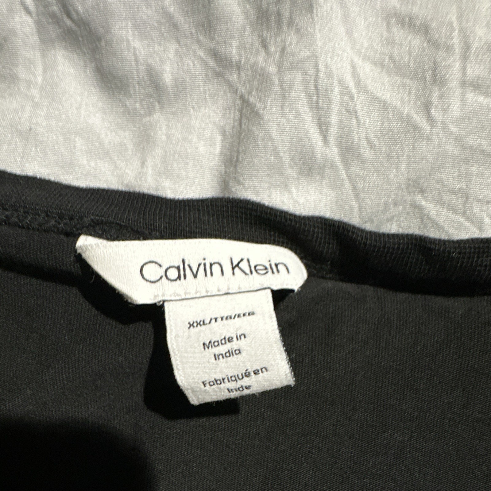 Calvin Klein Men's Colorblock Crew Neck Logo T-Shirt Short Sleeve XXL Black/Gray gallery
