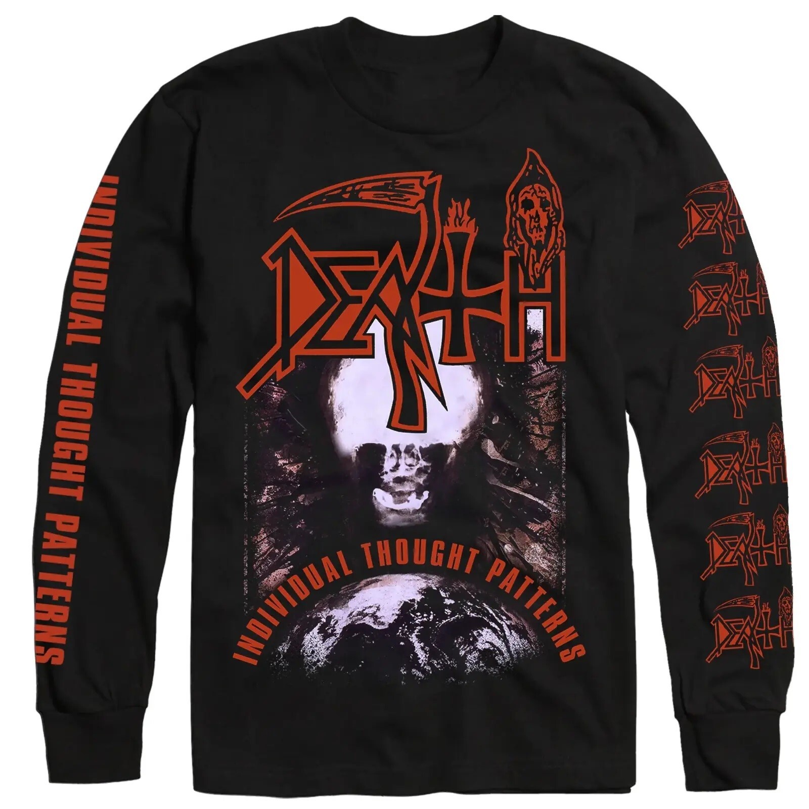 DEATH cd cvr INDIVIDUAL THOUGHT PATTERNS Official LONG SLEEVE SHIRT LG New chuck