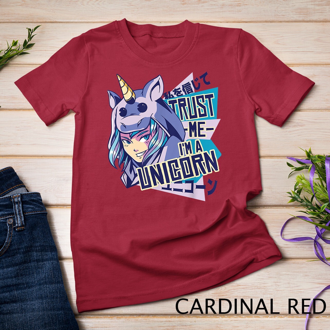 Trust me I'm a unicorn Funny Anime Unicorn Design T-Shirt Unisex T-shirt gallery