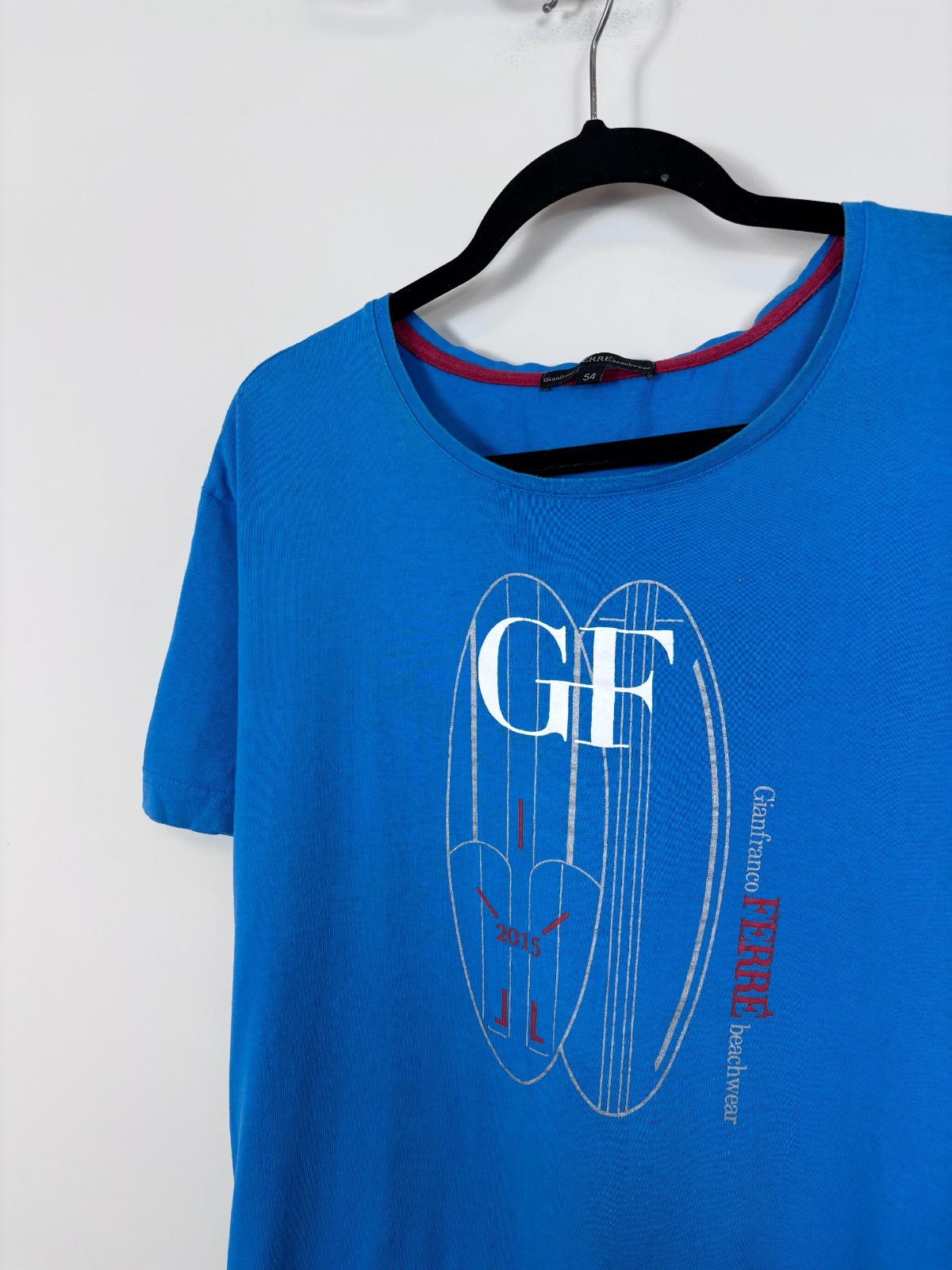 Gianfranco Ferre Beachwear Men’s Graphic Print Blue Luxury T-Shirt Tee 54 / L gallery