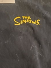 Men’s The Simpsons Devilish Bart Simpson Size L Black T-Shirt 100% Cotton NWT
