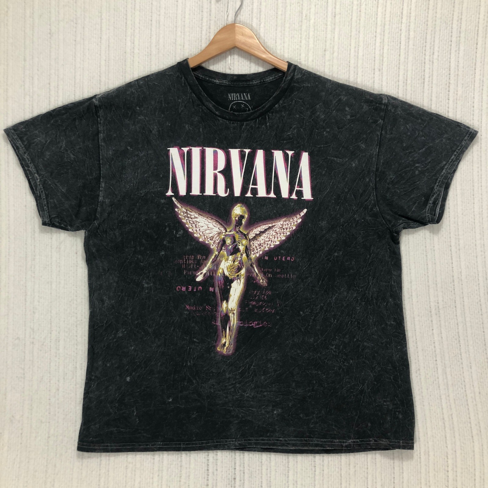 Nirvana In Utero Mineral Wash Graphic T-Shirt Mens XL Charcoal Gray Cotton gallery
