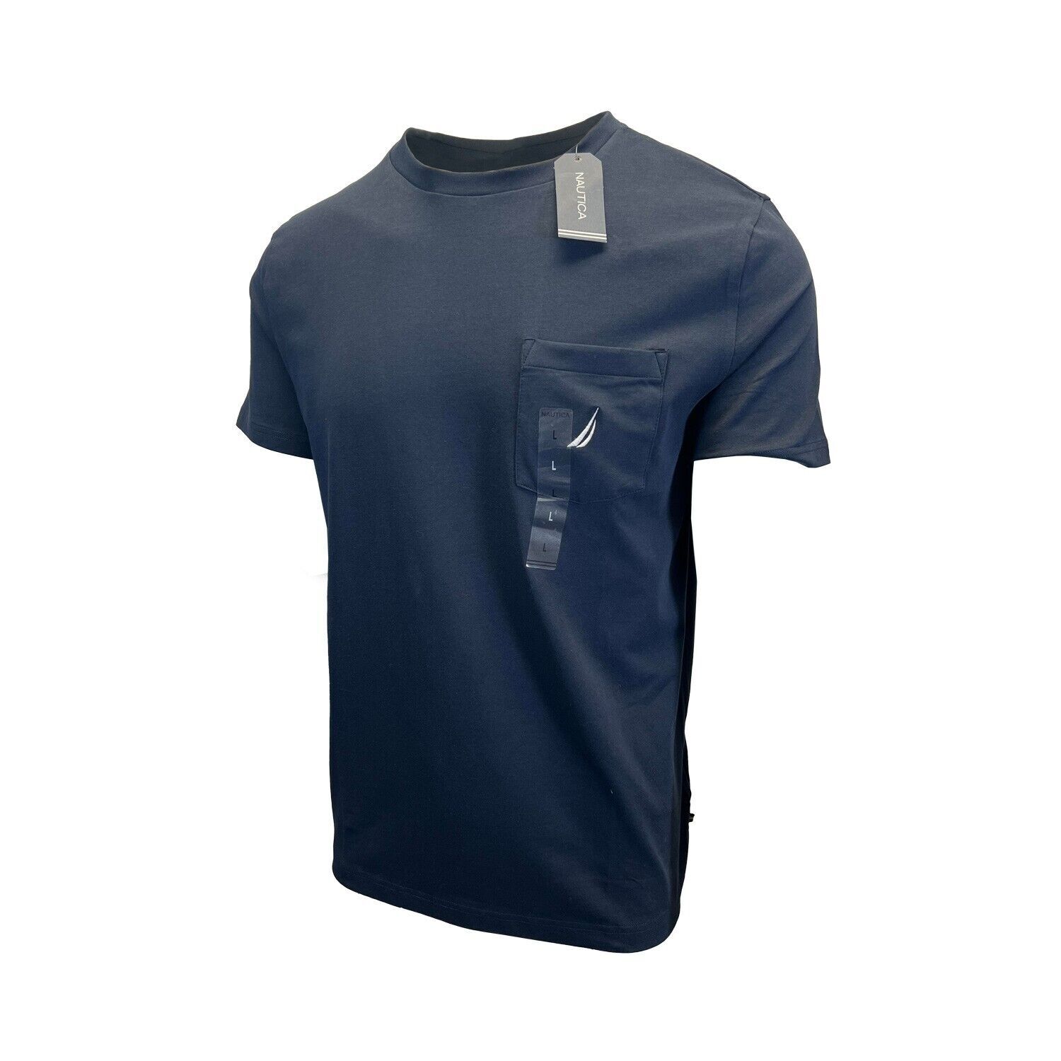 Nautica Men's T-Shirt Solid Crew Neck Short Sleeve Pocket gallery