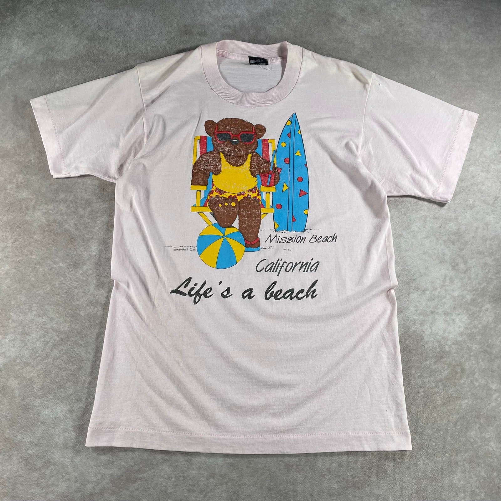 80’s 1985 California Beach Beachy Vintage T-shirt Medium gallery