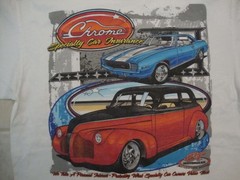Chrome Specialty Car Insurance Collector Cars ET Motor Gear T Shirt Size L