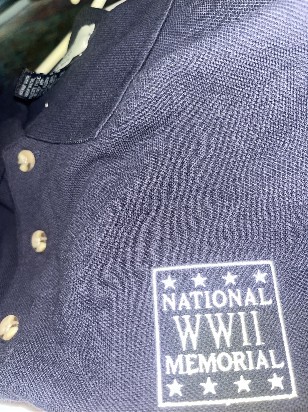 New With Tags!! WWII Memorial Shirt Men’s Polo 2XL By Vantage Apparel Navy Blue gallery