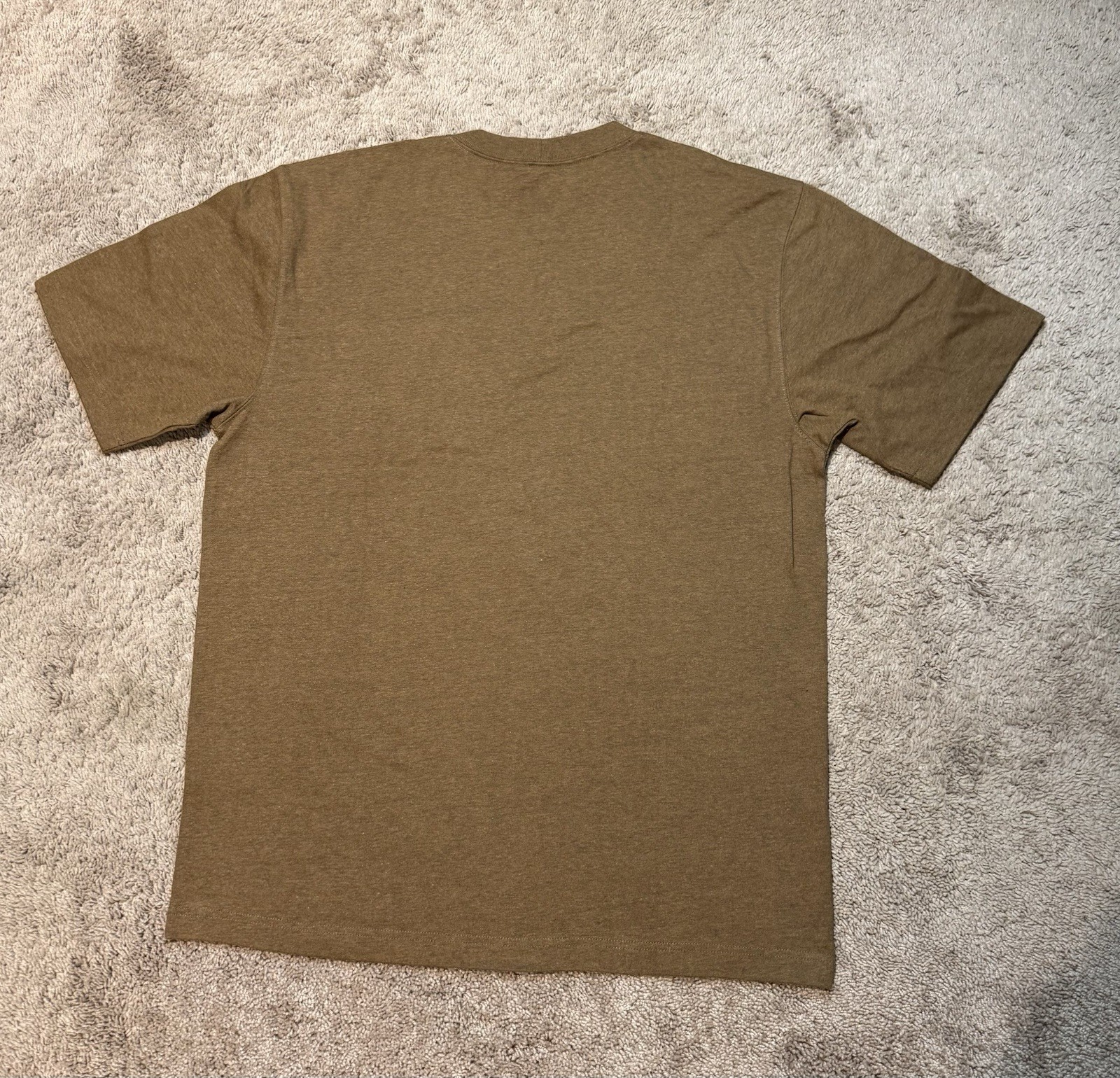 Carhartt Shirt Mens M Brown Loose Fit Heavyweight Pocket Short Sleeve - B gallery