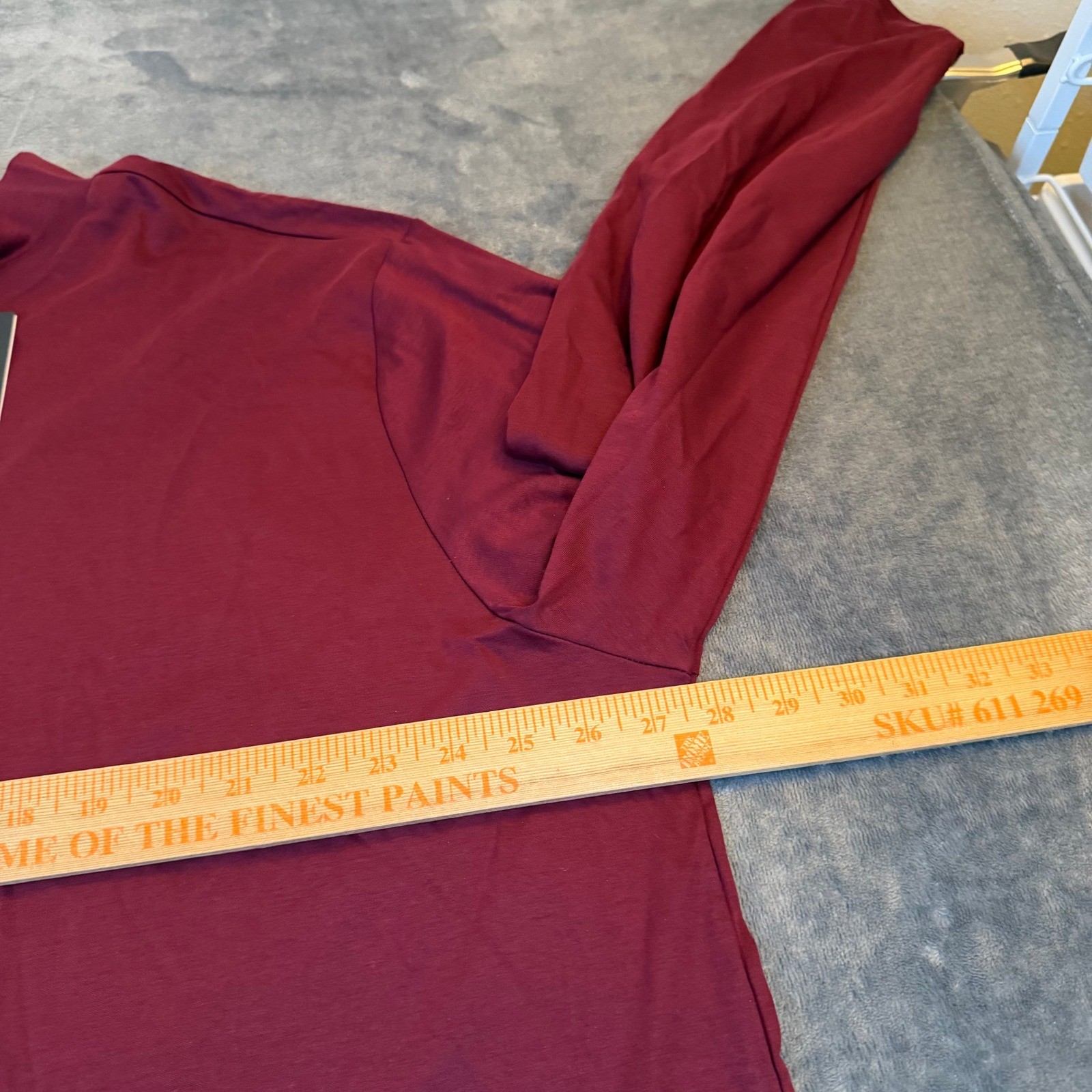Murano Liquid Luxury Mock Neck Shirt Mens 3X Large Tall Burgundy Long Sleeve NWT gallery