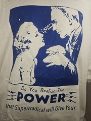 Superrradical will Give You Powers T-Shirt With Blue Logo Size XXXL ESP Magic