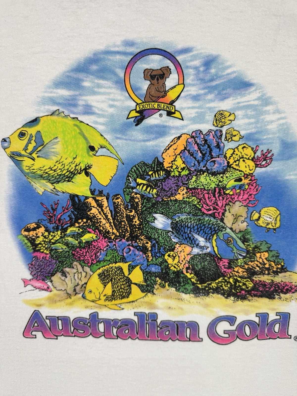 Vintage 90s Australian Gold Crew Promo Shirt Art Rare White XL Tee Nature Beach gallery
