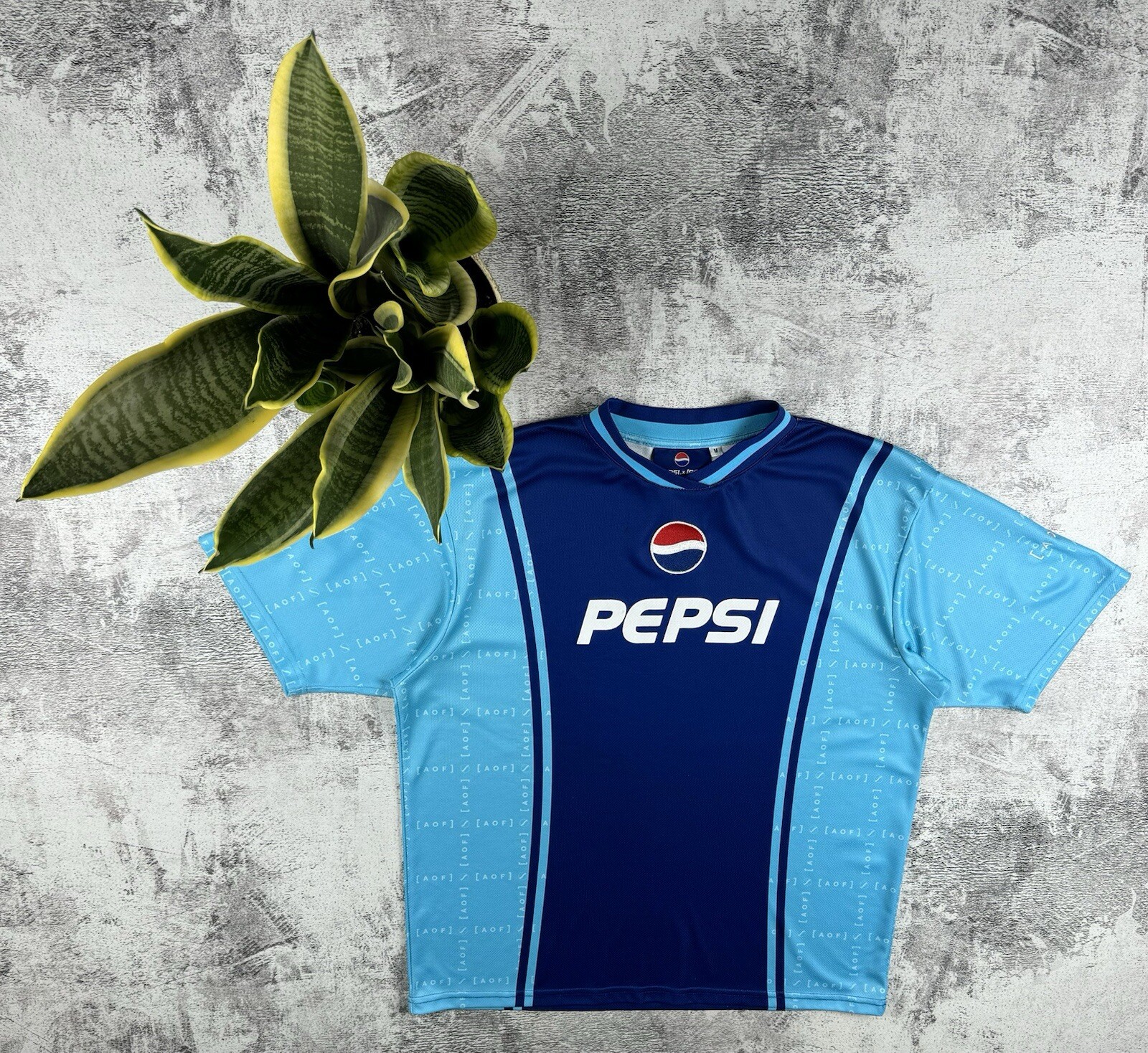 Vintage RARE Pepsi X AOF Art Of Football 90S 00S Jersey Soccer Y2K T Shirt Tee gallery