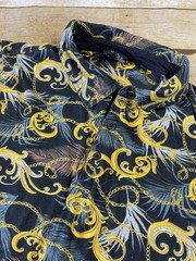Level Ten Mens Sz Large Black Multicolor Shirt – Short Sleeve 100% Cotton