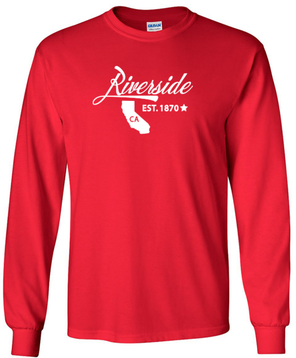 Riverside California State T-Shirt Long Sleeve Graphic Tee Unisex Apparel Design gallery