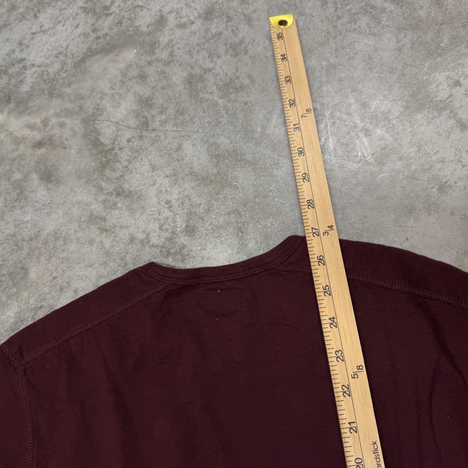 J.Crew Shirt Mens Medium Red Long Sleeve Solid Crewneck Casual Tee Fall Winter gallery