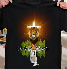 Lion Of Judah Jesus Lord God Believer Christians Faith Bible Cross cute Shirt