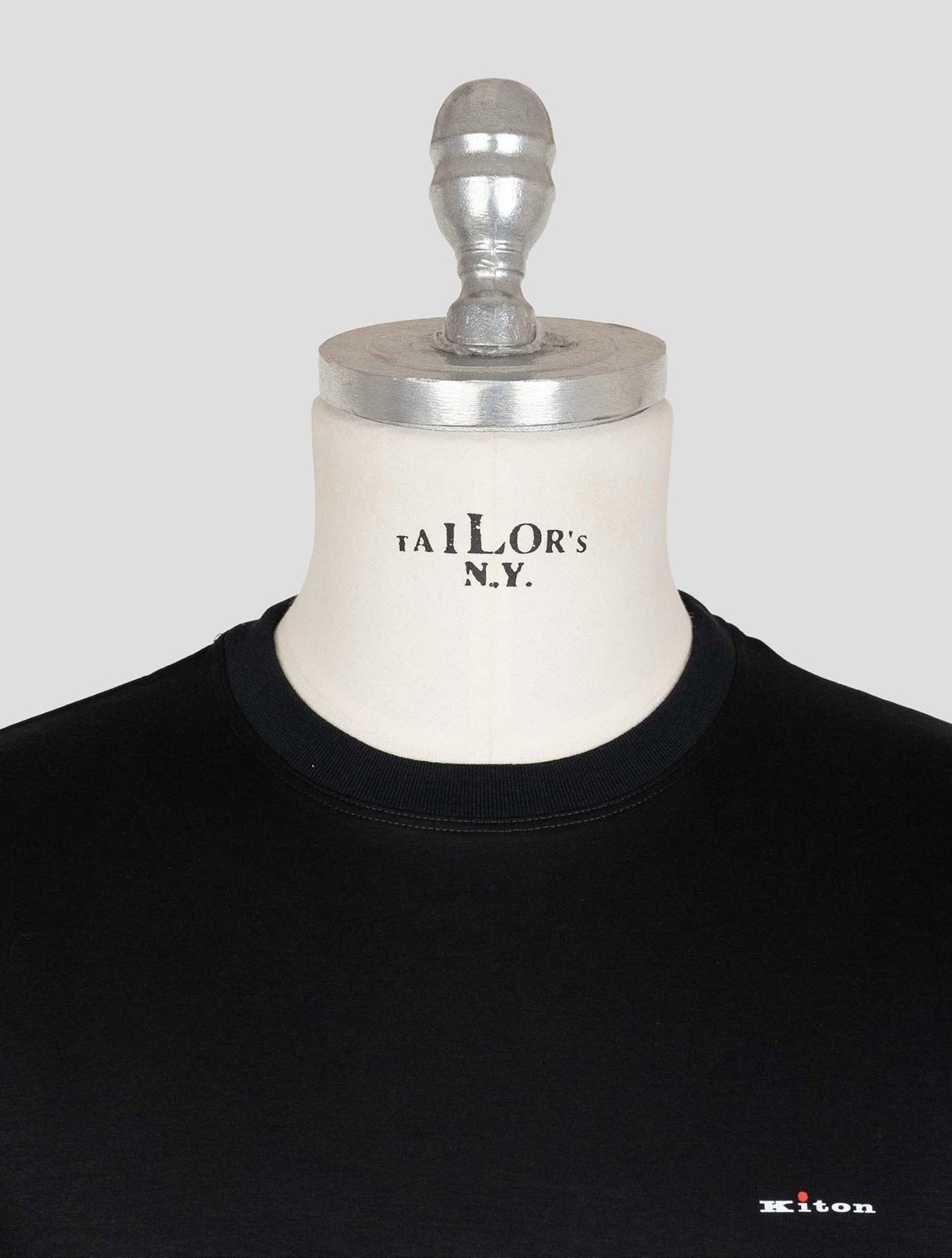 NEW KITON BLACK COTTON T-SHIRT EU 56 - US 46 - 2XL KMZ59 gallery