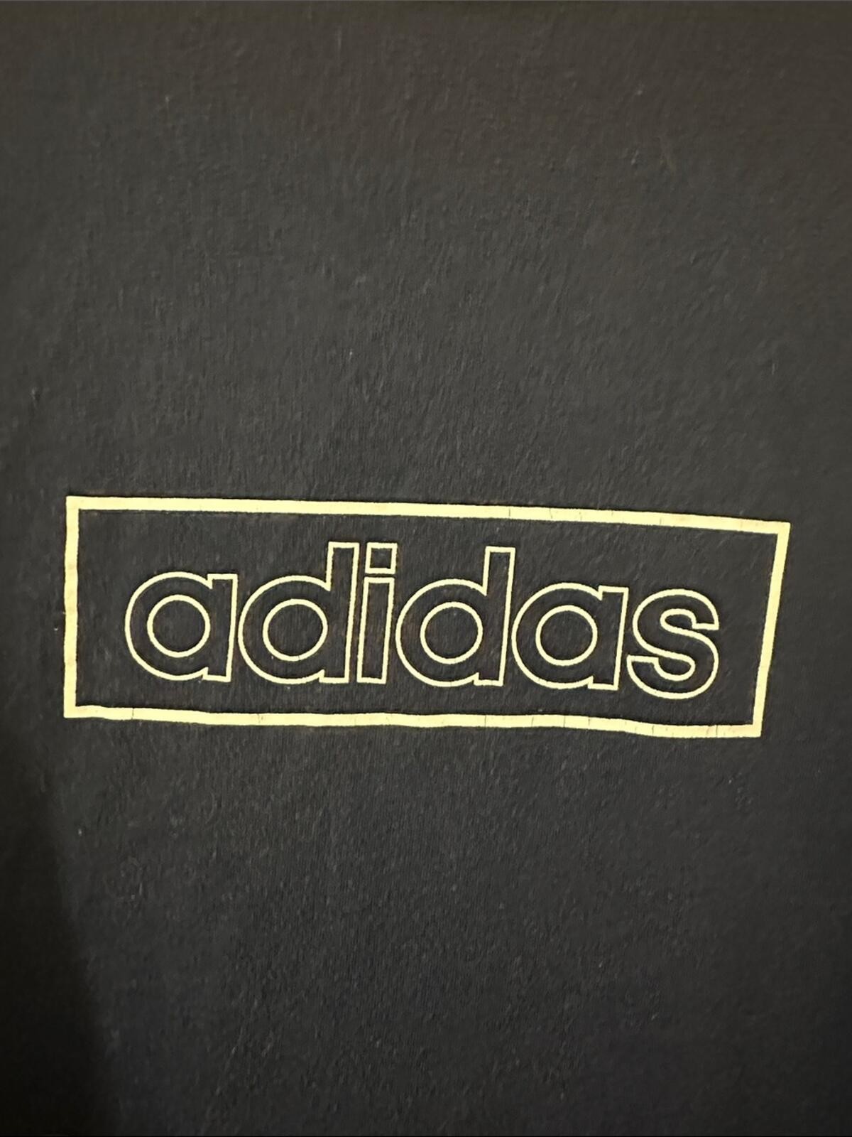 adidas Navy Long Sleeve Box Logo Vintage T Shirt gallery