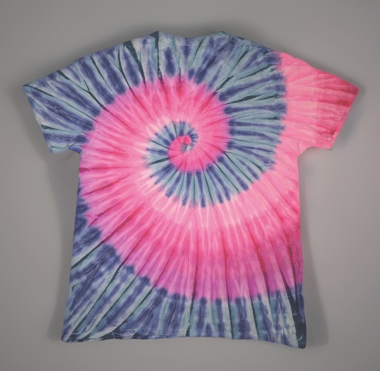 *New* 3XL & 4XL Handmade Tie Dye, Pink Blue Spiral, Crew or V-Neck gallery