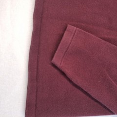 Eddie Bauer Men’s Polo Sweater MT Medium Tall Burgundy Long Sleeve Knit Cotton