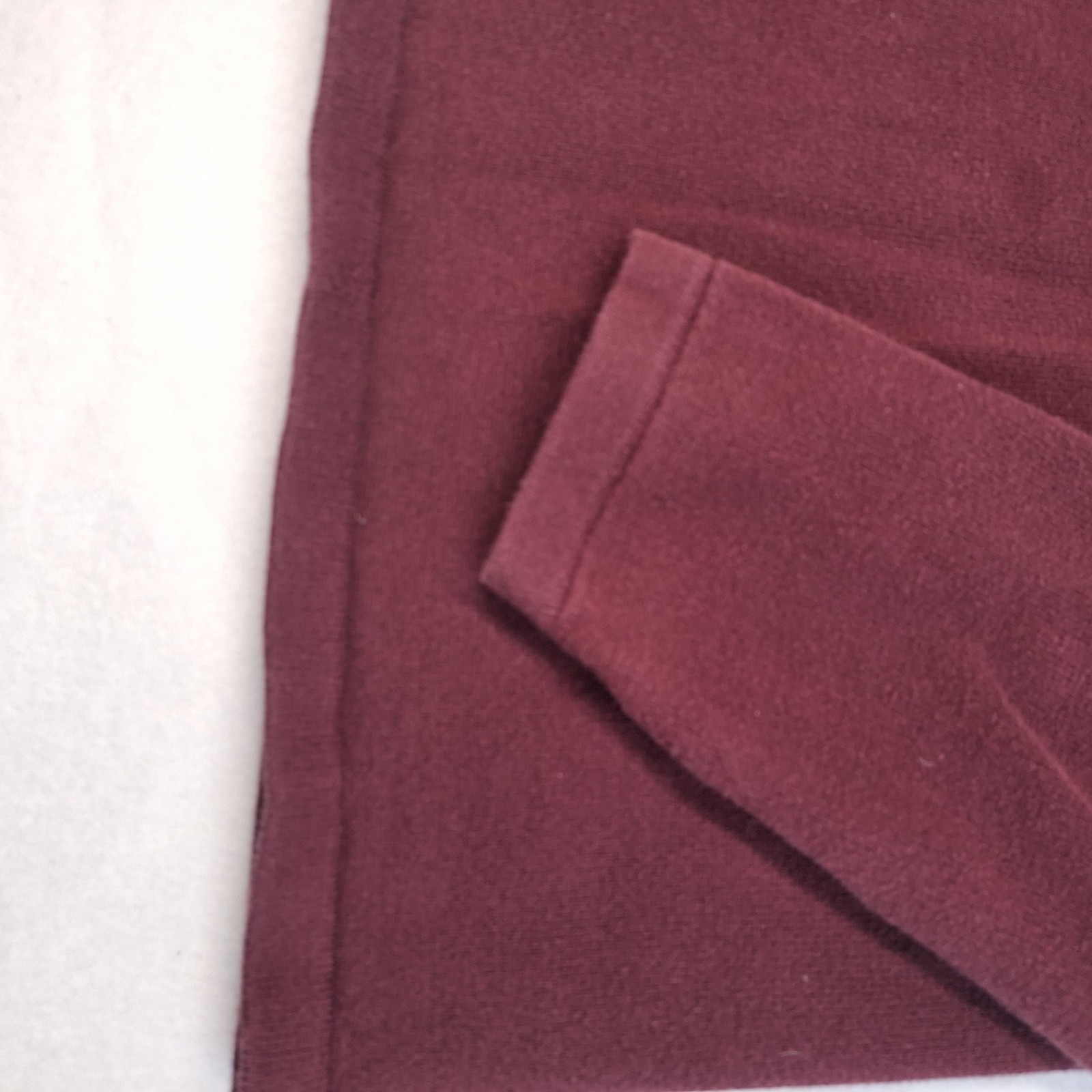 Eddie Bauer Men's Polo Sweater MT Medium Tall Burgundy Long Sleeve Knit Cotton gallery
