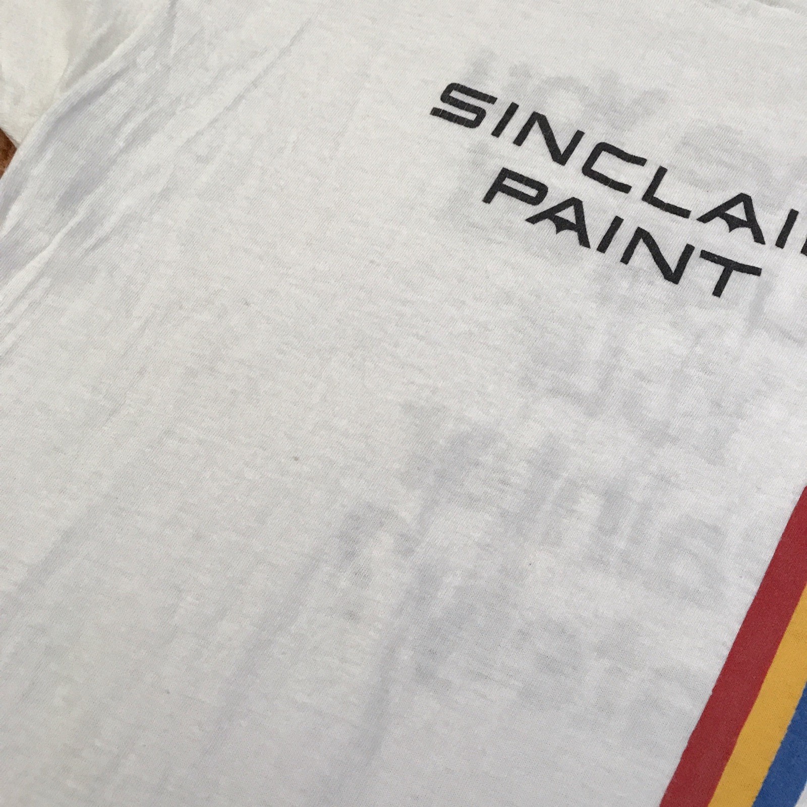 Sinclair Paint VNTG Single Stitch Graphic White T-shirt *See Description* gallery
