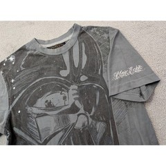 Marc Ecko Cut Sew Star Wars Darth Vader Graphic T Shirt Mens Medium Gray Cotton
