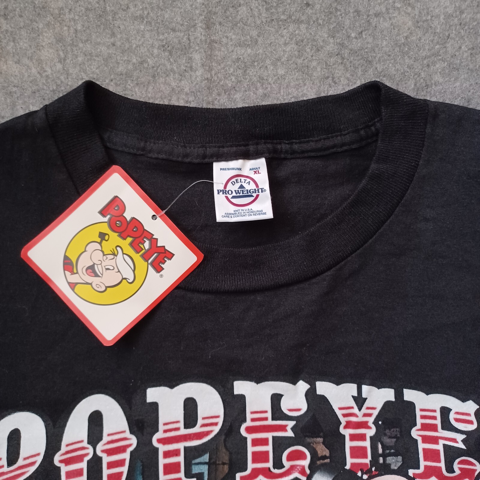 Vintage Popeye The Sailor T Shirt Mens Extra Large Black Graphic Y2K 2003 NWT gallery