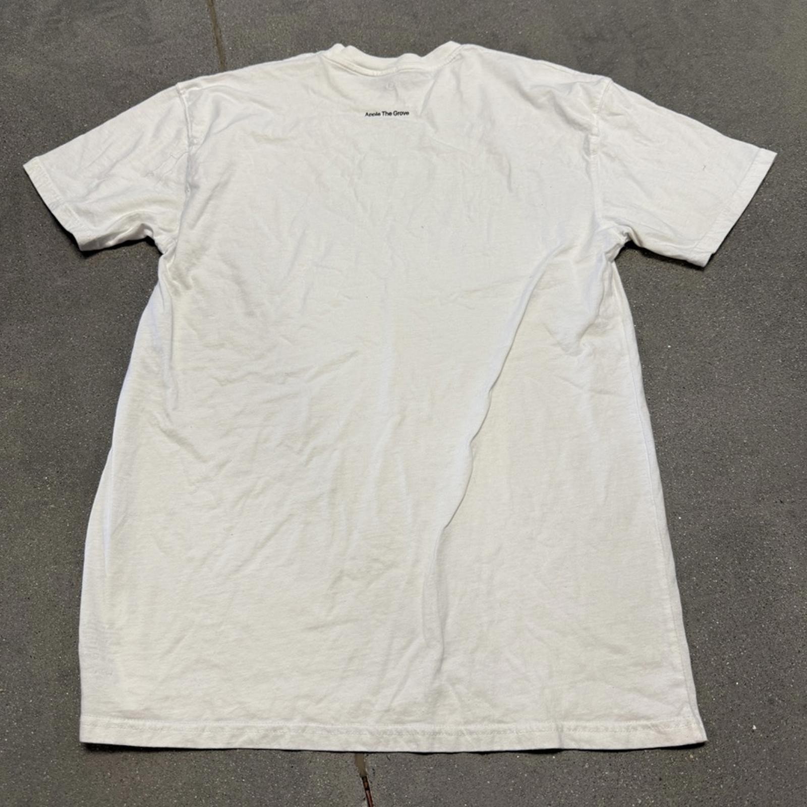 Apple The Grove Tee White Rainbow Wave Logo L Long Length Soft USA Made gallery