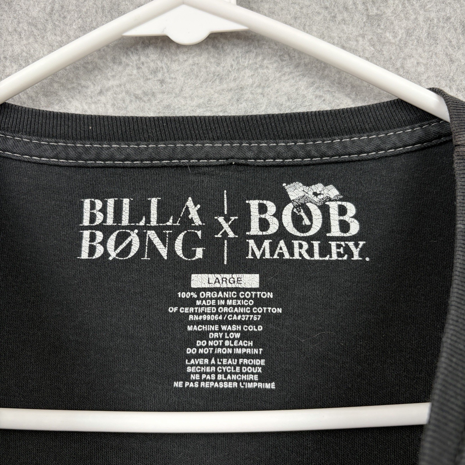 Billabong x Bob Marley T Shirt Mens Large Organic Cotton Graphic Concert Tee gallery