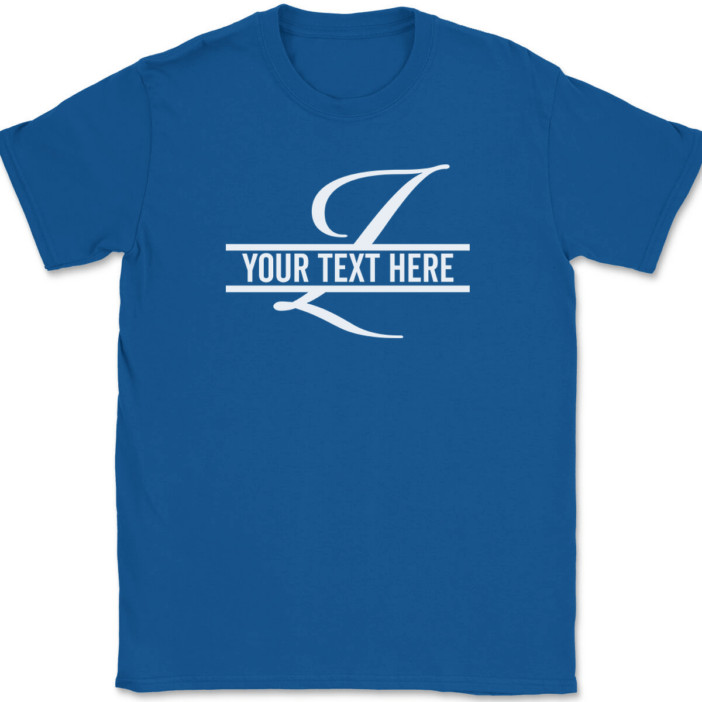 Letter Z Monogram Your Text Here Custom T-Shirt Personalized Family Gift Tee gallery