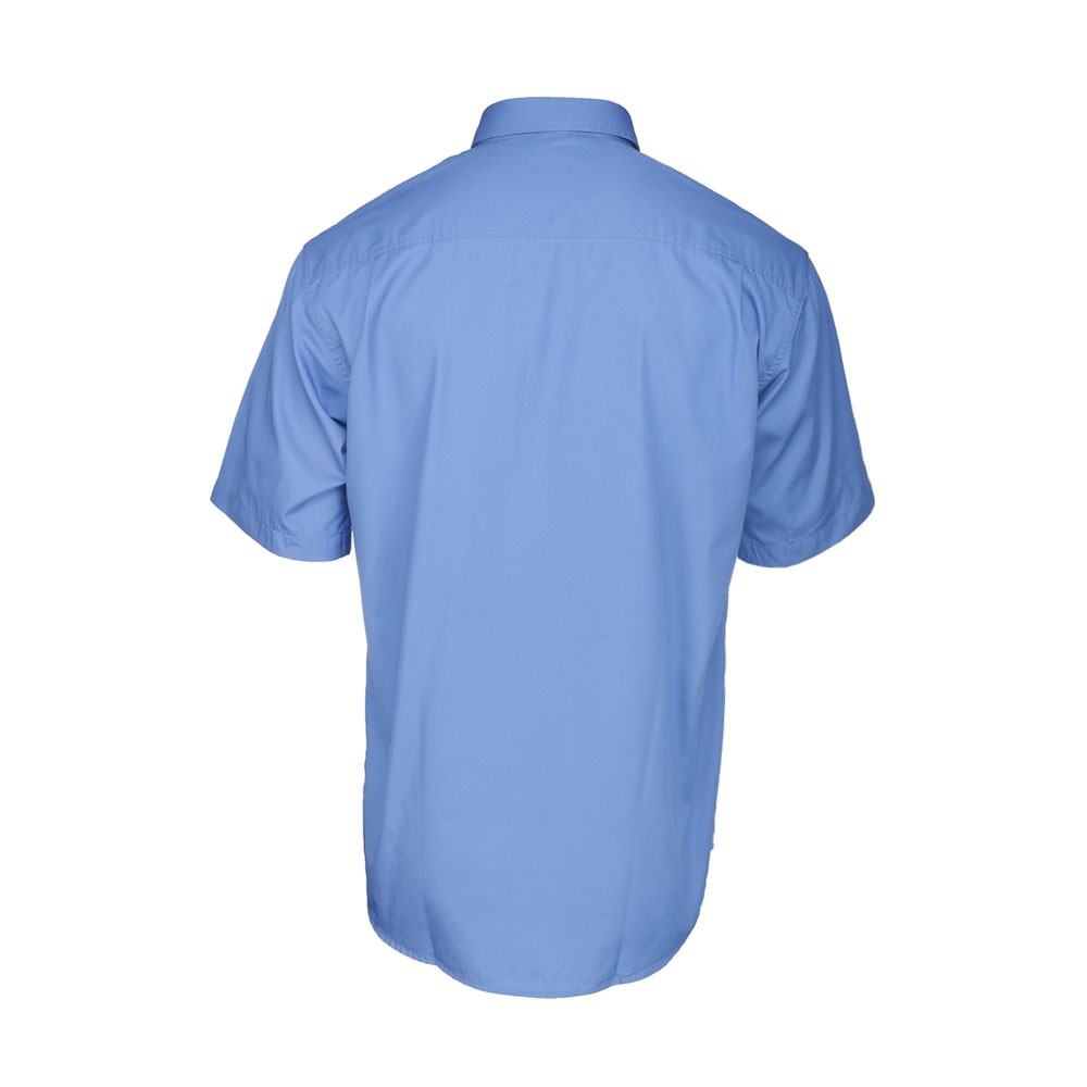 River's End Ezcare Woven Collared Short Sleeve Button Up Shirt Mens Blue Casual gallery