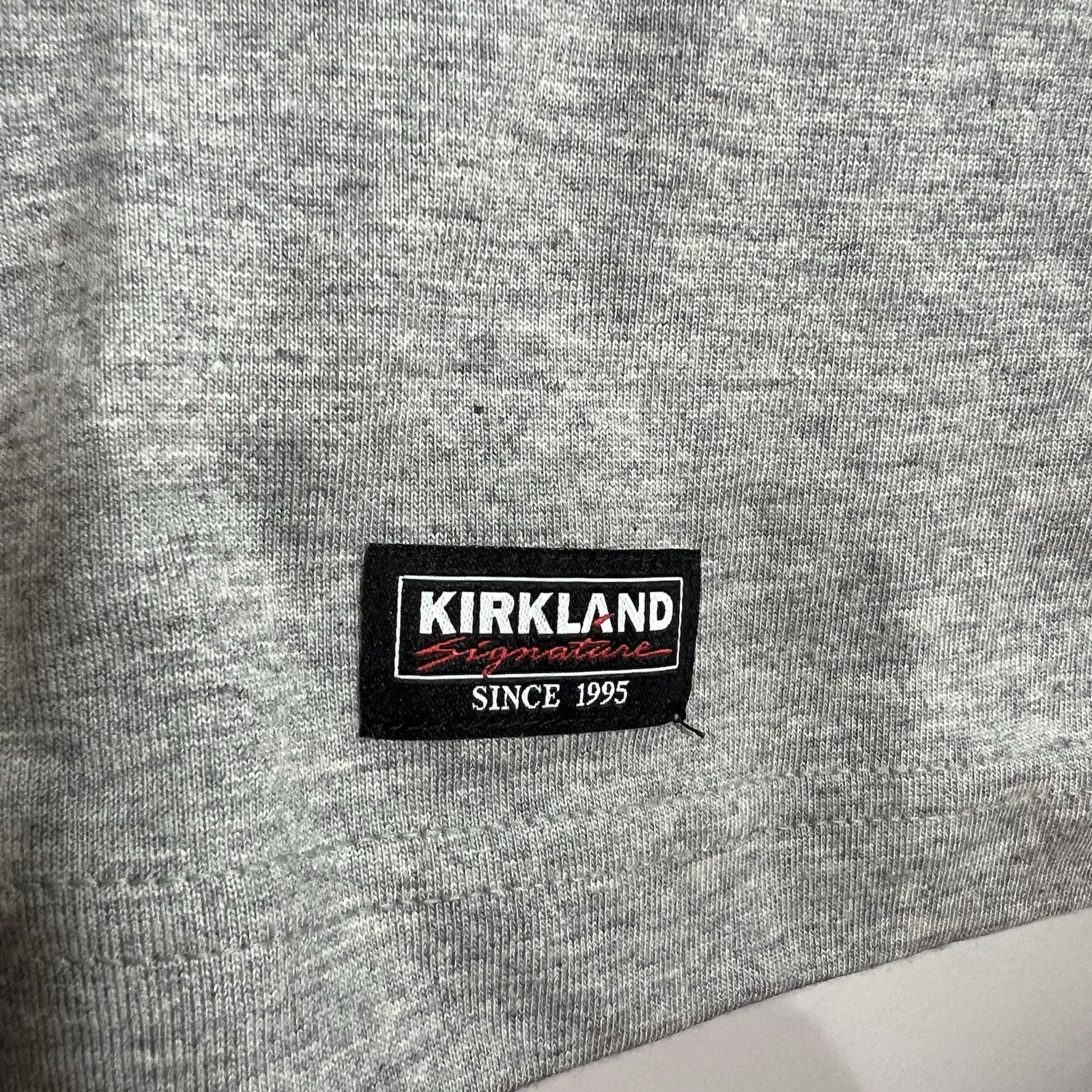 NEW Costco Kirkland Signature Gray Black White Short Sleeve T-Shirt Mens Large gallery