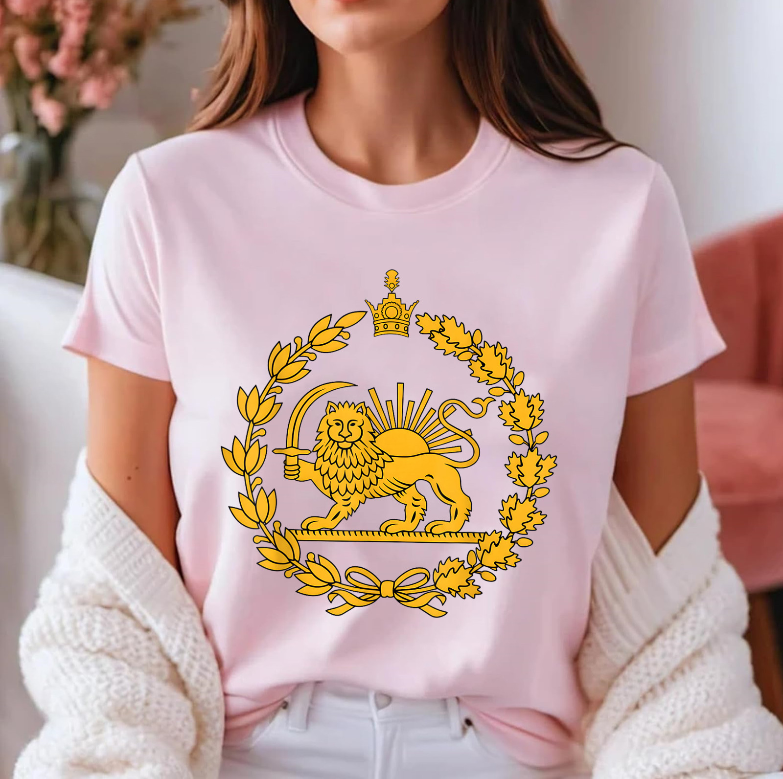 Lion and Sun Iran Persian Flag Iran Shir o Khorshid Graphic T-Shirt gallery
