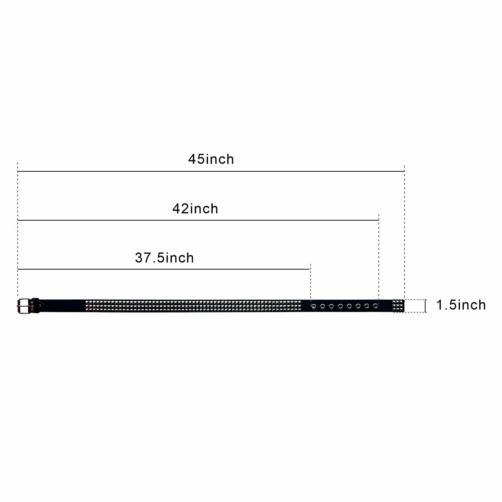 Studded Belt, Metal Punk Rock Rivet belt with Bright Pyramid Studded for Men ... gallery