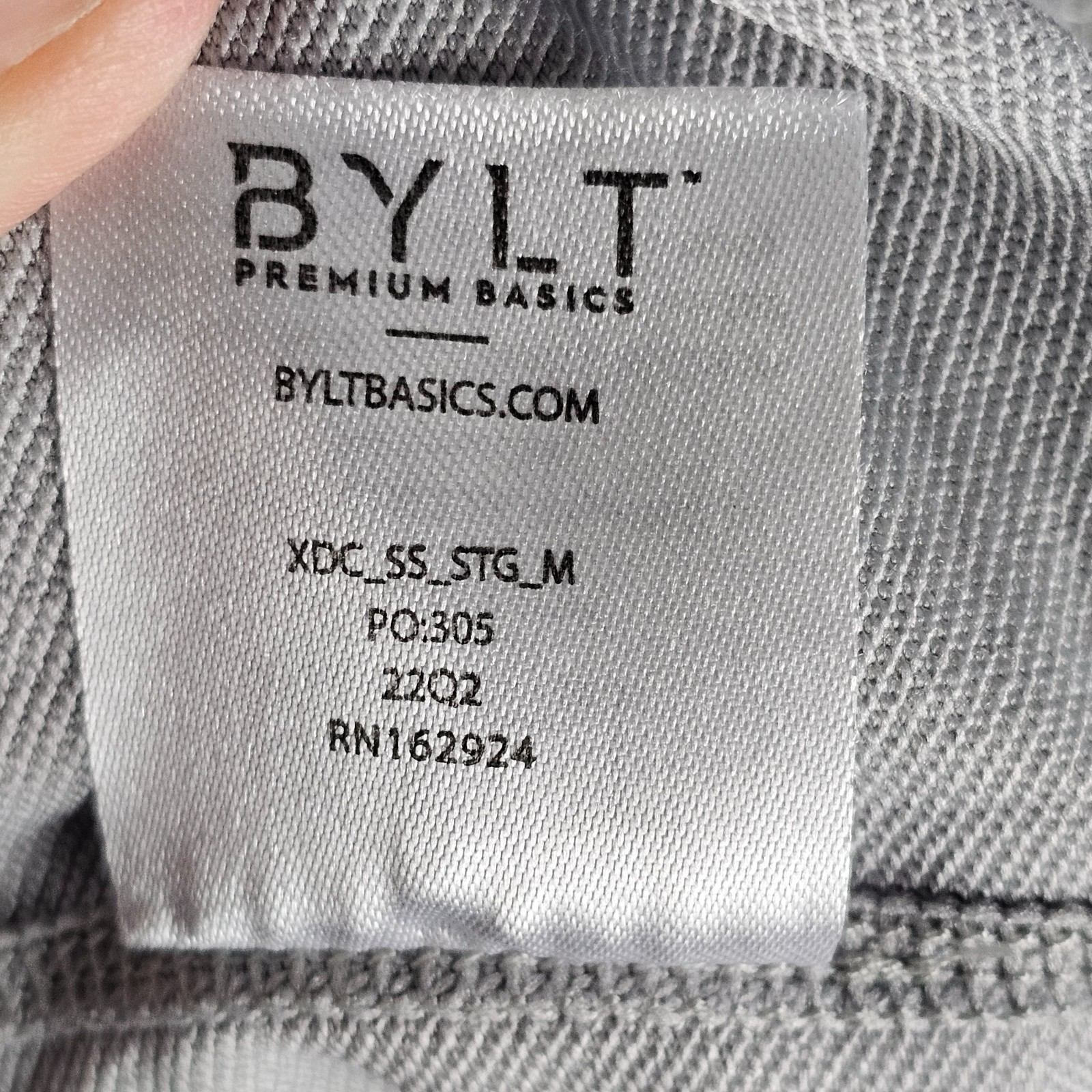 BYLT Premium Basics Drop Cut T-Shirt Mens M Curved Hem Lux Short Sleeve Pullover gallery