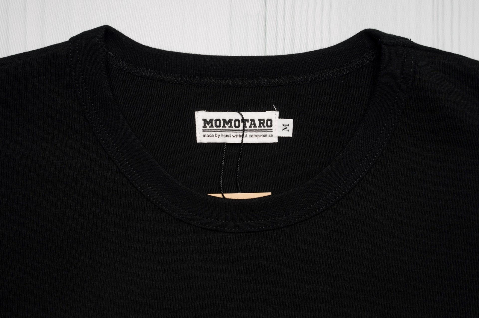 Momotaro $90 NWT Momotaro Black White Cotton Box Logo T-Shirt 07-135 L gallery