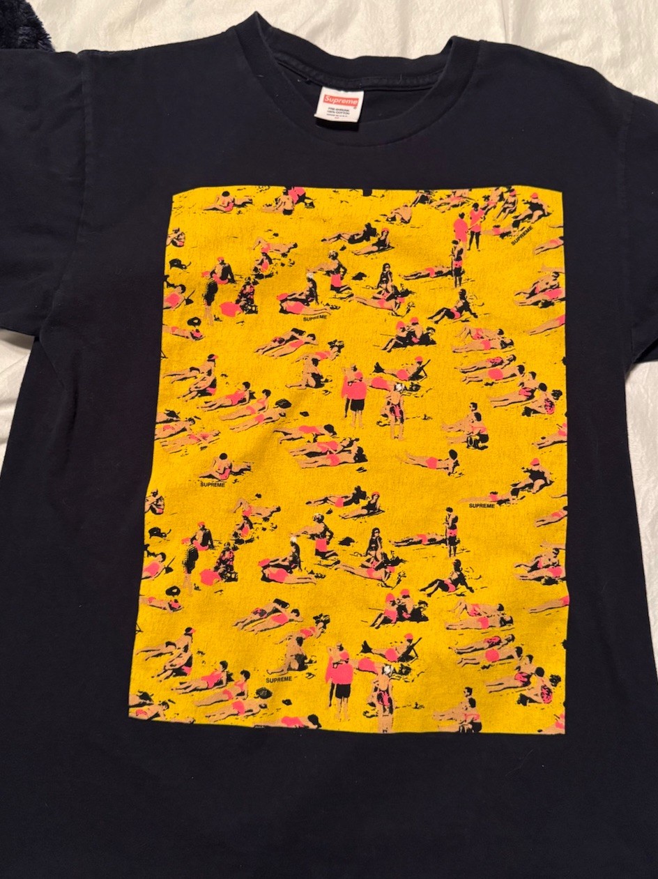 SS16 Supreme Beach Tee size M medium navy T-shirt gallery