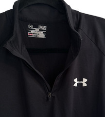 Under Armour Mens Black Medium Loose Long Sleeve Heat Gear 1/4 Zip Style 124220