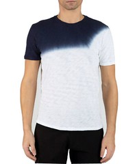 ATM ANTHONY THOMAS MELILLO Mens Midnight White Dip Dyed Cotton T Shirt SMALL NWT