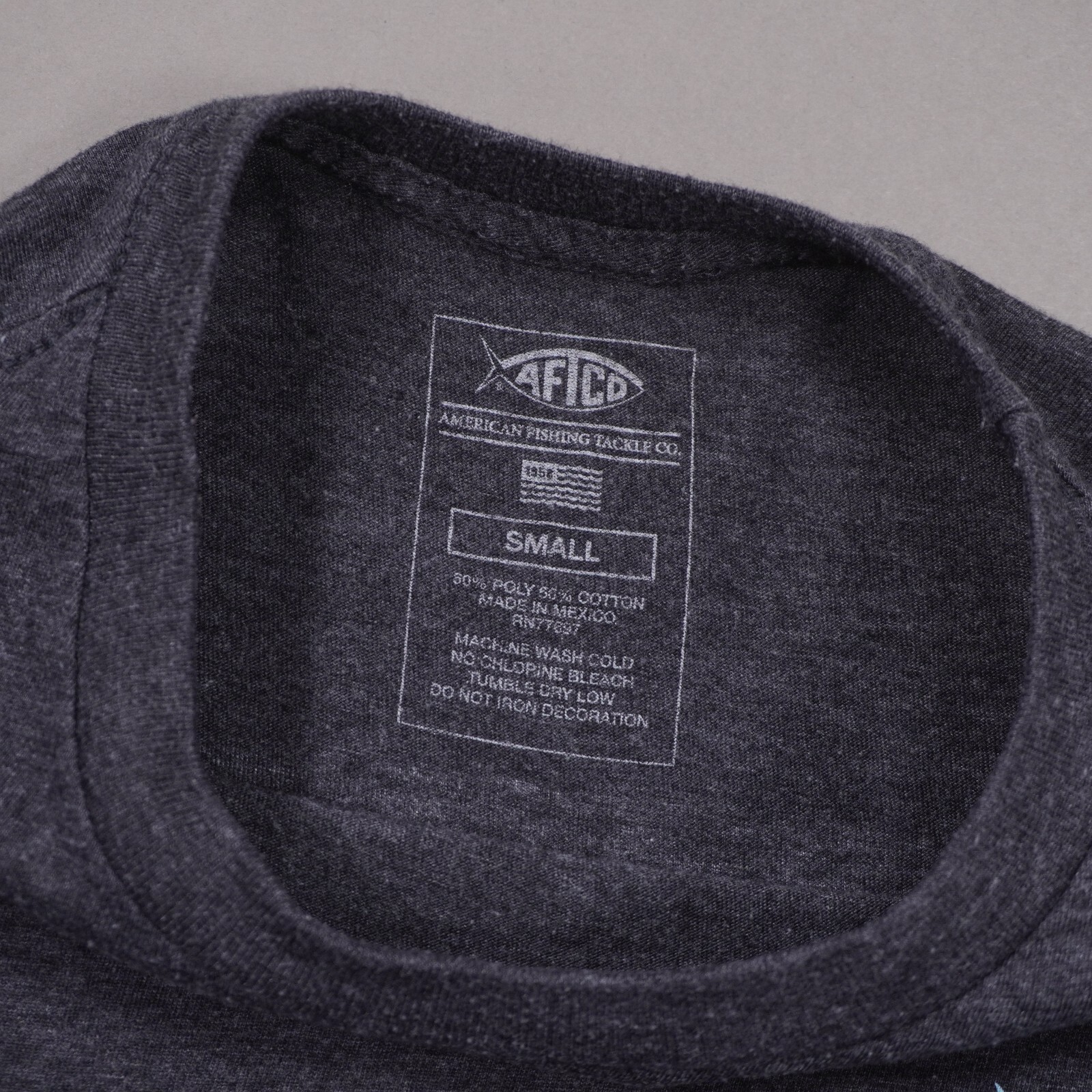 AFTCO American Fishing Tackle Co Logo Short Sleeve T Shirt Mens Small Dark Gray gallery