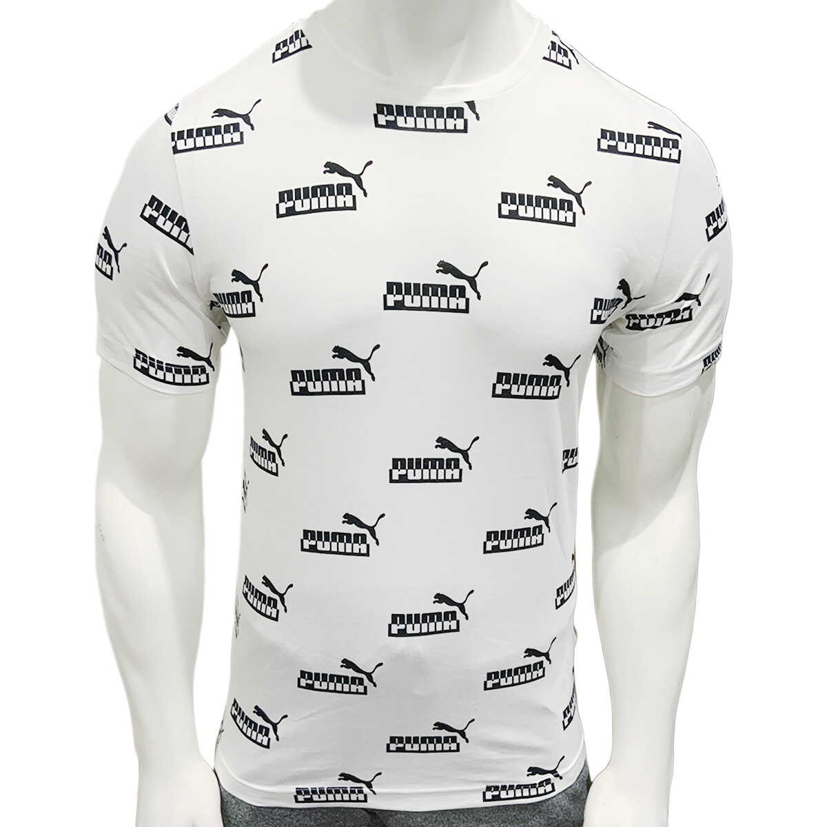 NWT PUMA MSRP $40.99 AMPLIFIED MEN’S WHITE CREW NECK SHORT SLEEVE T-SHIRT SIZE L