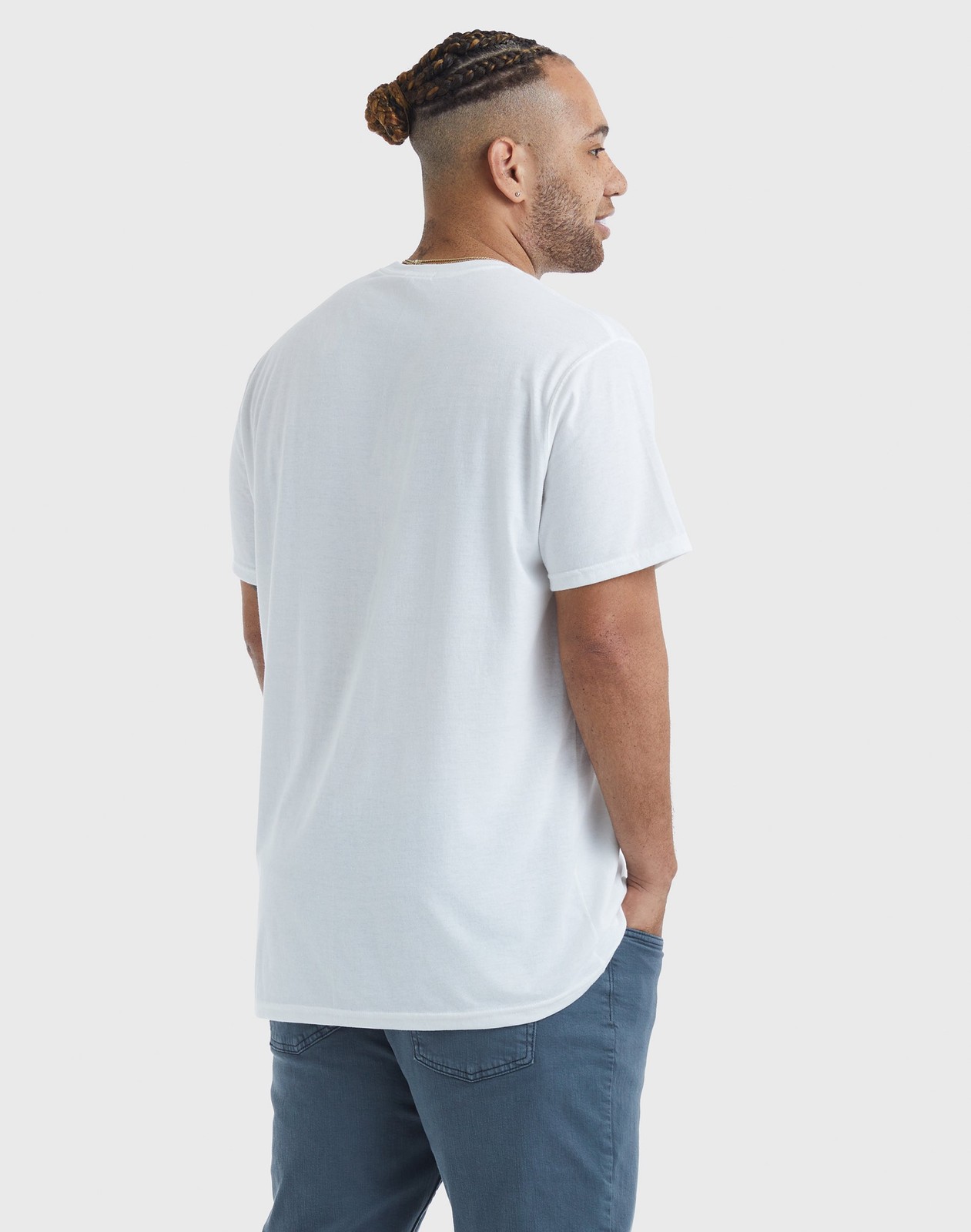 Hanes Men's T-Shirt Big & Tall Tri-Blend Short Sleeve Originals Crew sz LT-3XL T gallery