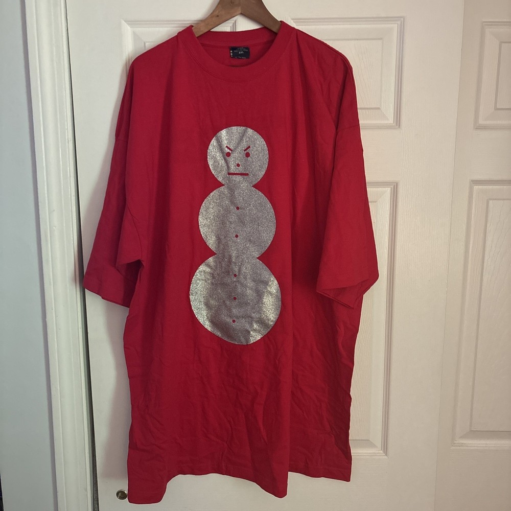 Vintage YOUNG JEEZY Snow Man Trap or Die Sparkling T-Shirt XXXXL 4XL Red