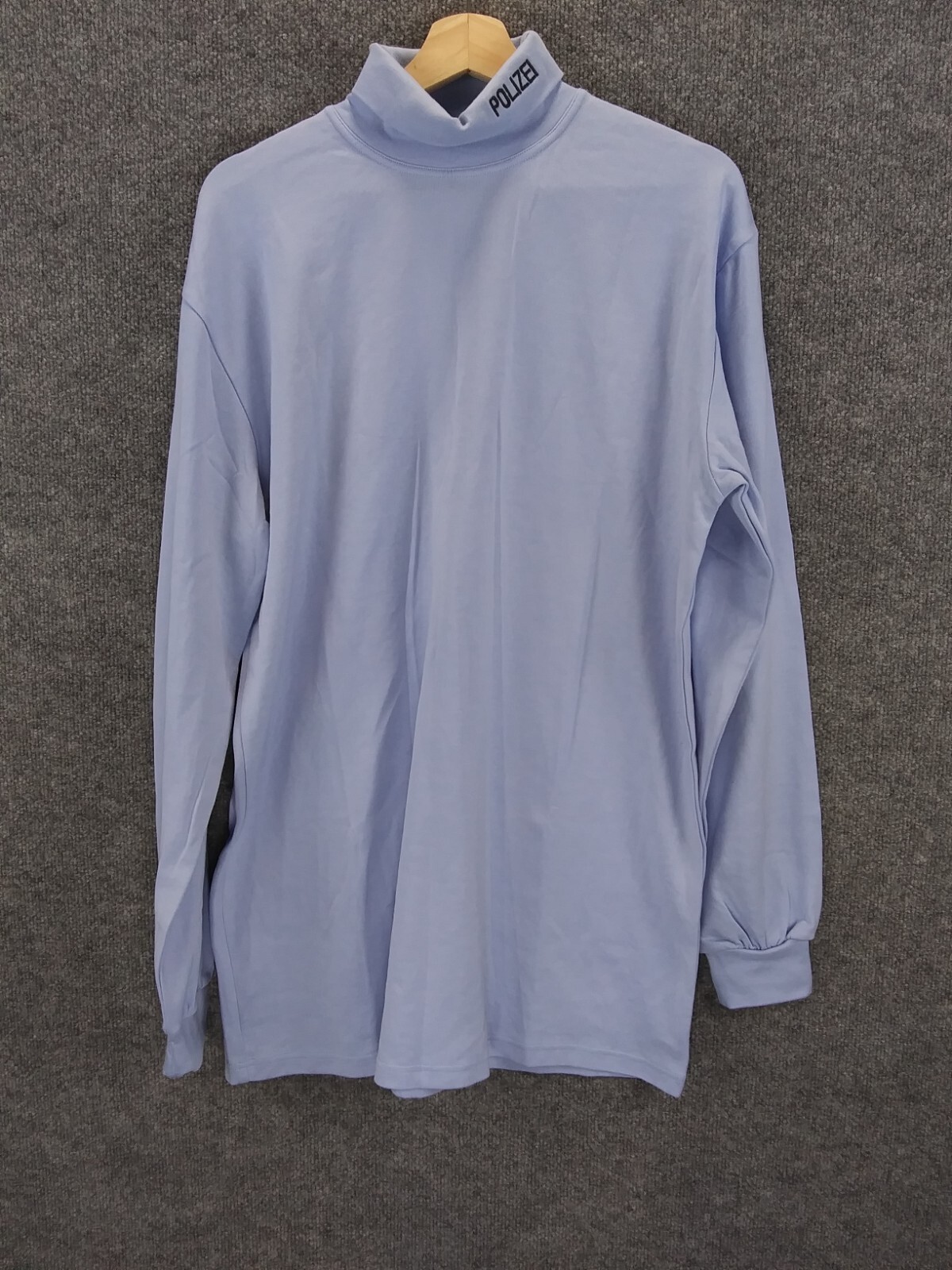 Unbranded T-Shirt Mens Large Blue Turtleneck Long Sleeve Cotton Polyamide gallery