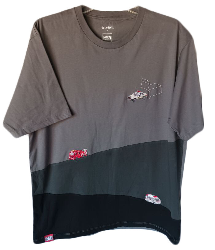 Graniph Gray Embroidered First Responders Tomi Sumi T-Shirt Size XL NWT