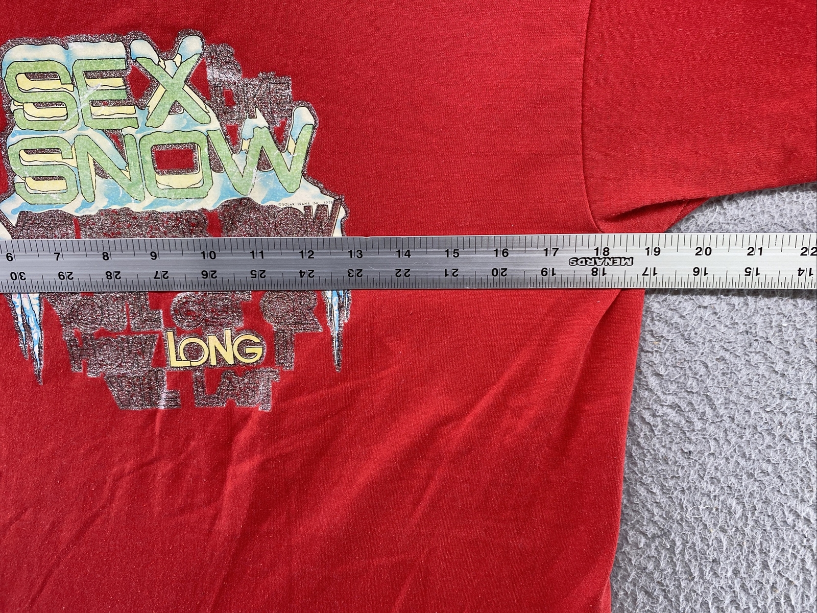 Vintage 80’s Sex Is Like Snow Never Know How Many Inches Single Stitch Size M gallery