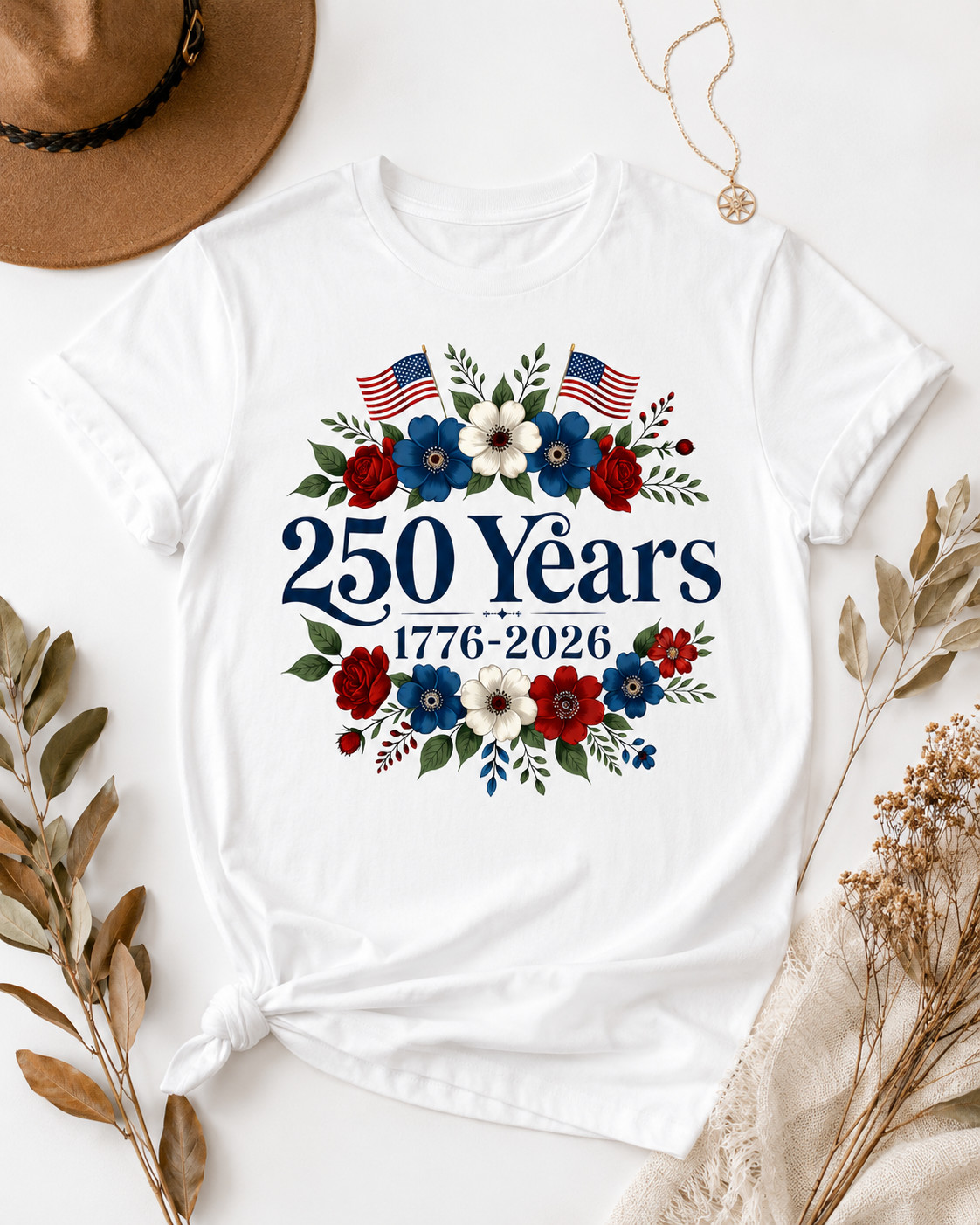 Comfort Colors Boho Floral American Flag Shirt 250th Anniversary 4thOf July Gift gallery