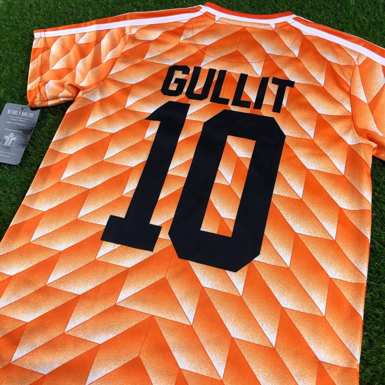 Classic Retro Netherlands Holland 1988 GULLIT 10 Football Shirt Jersey Size L gallery